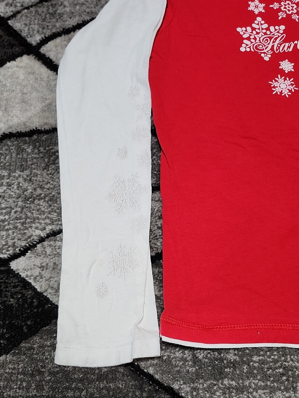 HARLEY DAVIDSON 2007 IRIDESCENT RAISED SNOWFLAKE GRAPHIC LAYERED-LOOK TEE-SHIRT - Picture 4 of 14
